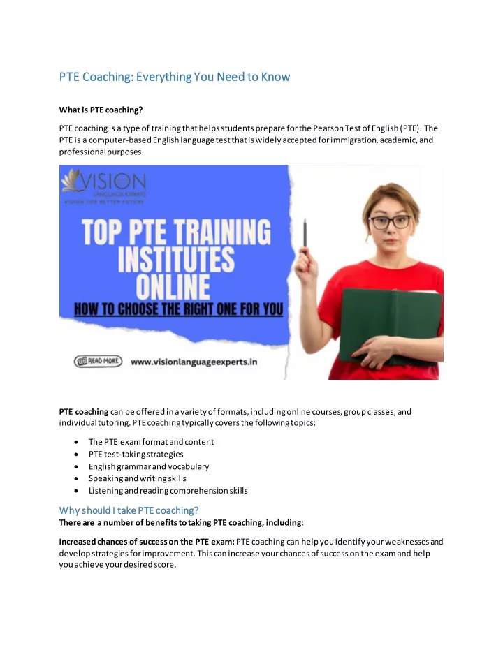 pte coaching everything you need to know