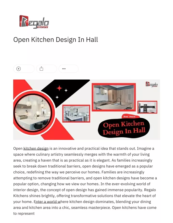 open kitchen design in hall