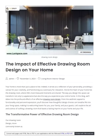drawing room design