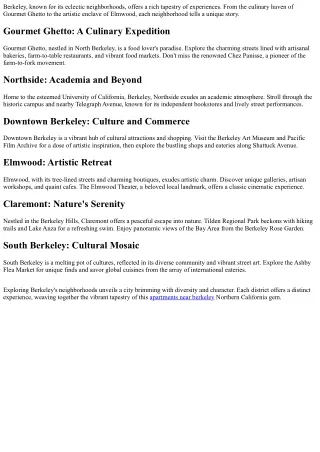 berkeley known for its eclectic neighborhoods