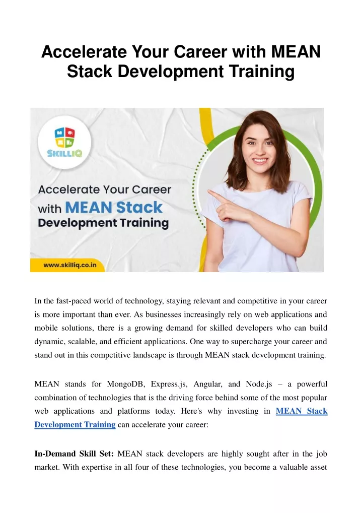 accelerate your career with mean stack