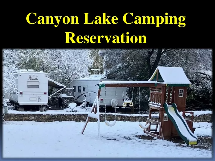 canyon lake camping reservation