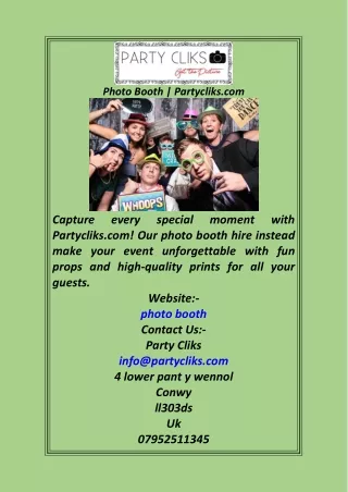 photo booth partycliks com