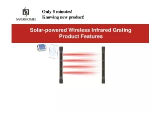 Solar-powered Wireless Infrared Grating home security outdoor burglar alarm