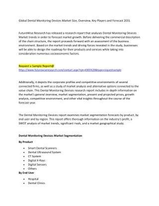 global dental monitoring devices market size