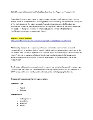 global trazodone hydrochloride market size