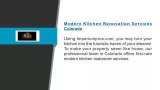 Modern Kitchen Renovation Services Colorado | Imperiumpros.com