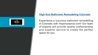 High End Bathroom Remodeling Colorado | Imperiumpros.com