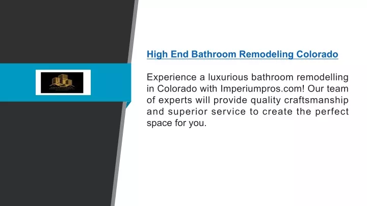 high end bathroom remodeling colorado