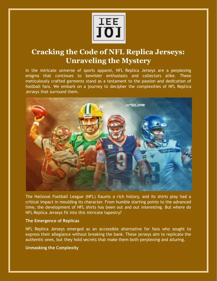 cracking the code of nfl replica jerseys