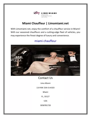 miami chauffeur limomiami net