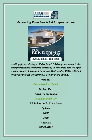 rendering palm beach adampro com au