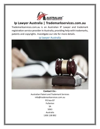 Ip Lawyer Australia | Trademarkservices.com.au