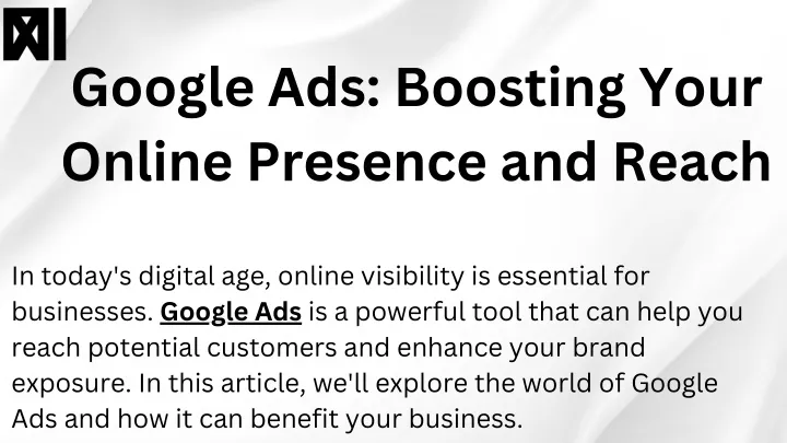 google ads boosting your online presence and reach