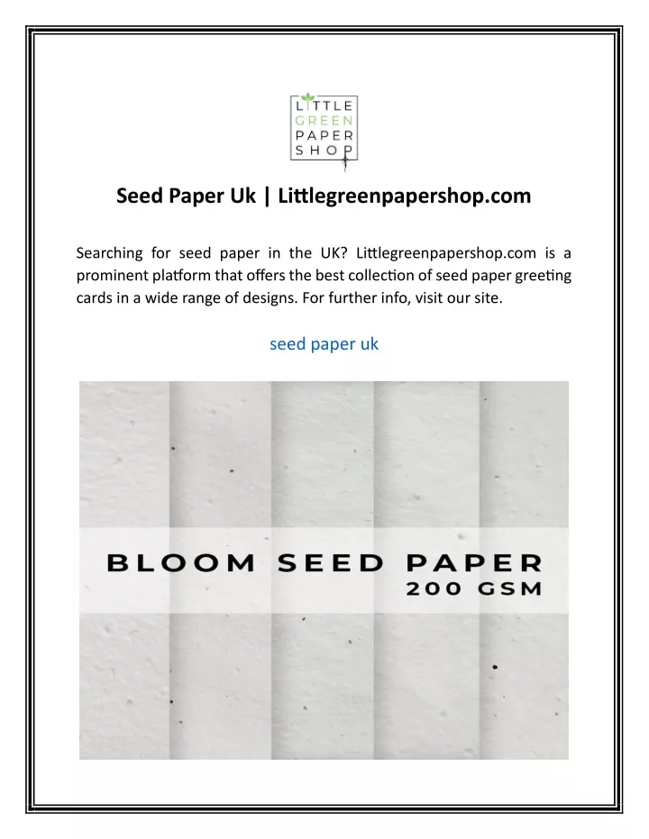 seed paper uk littlegreenpapershop com searching