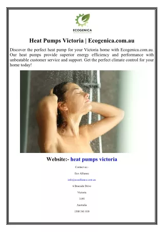 Heat Pumps Victoria  Ecogenica.com.au