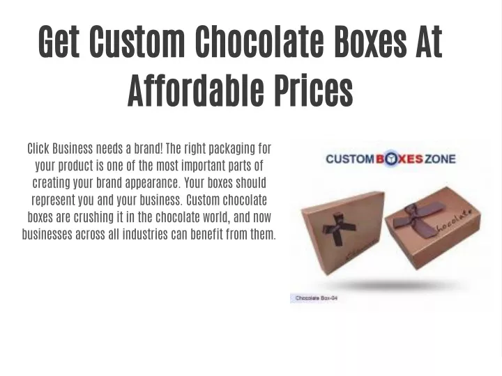 get custom chocolate boxes at affordable prices