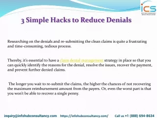 3 Simple Hacks to Reduce Denials