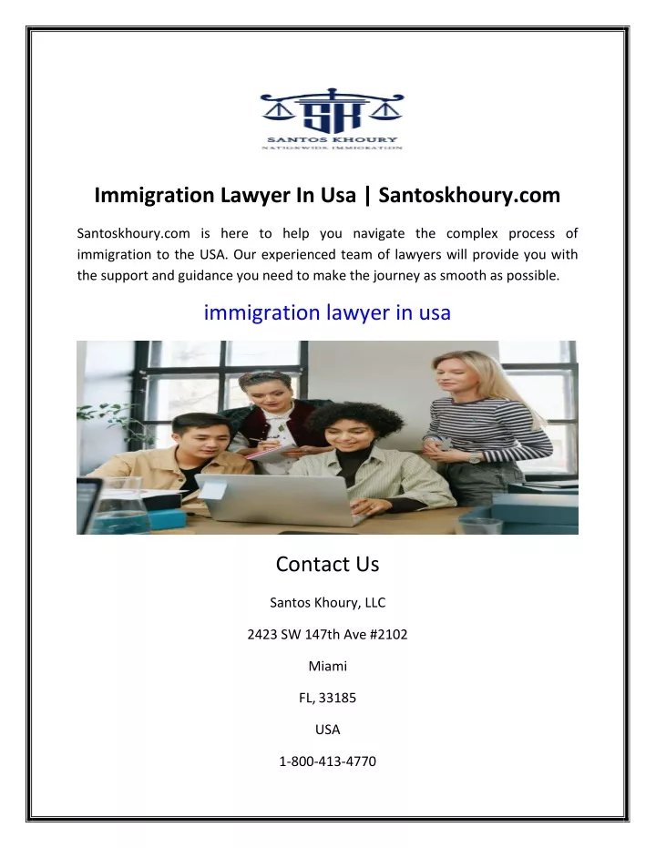 immigration lawyer in usa santoskhoury com