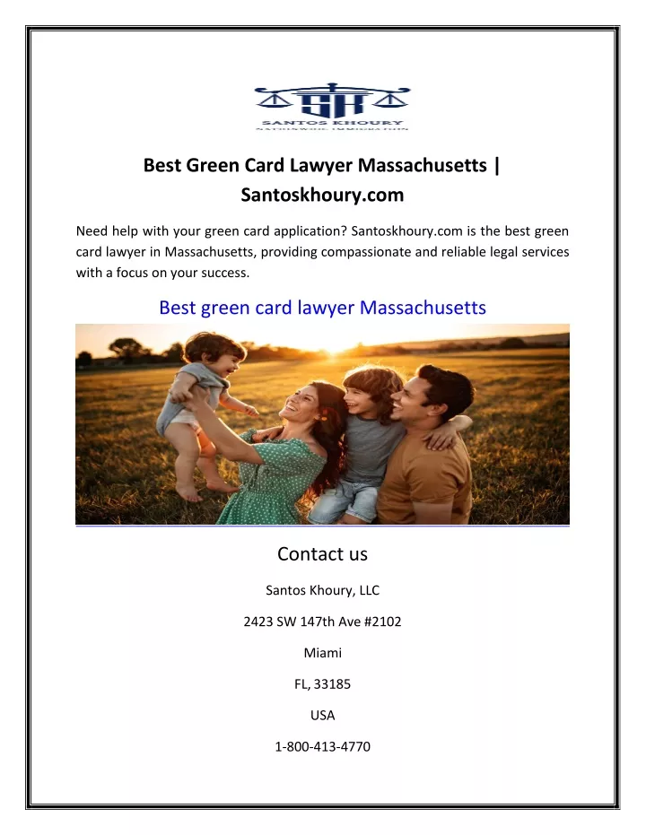 best green card lawyer massachusetts santoskhoury