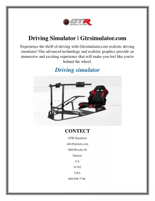 Driving Simulator  Gtrsimulator