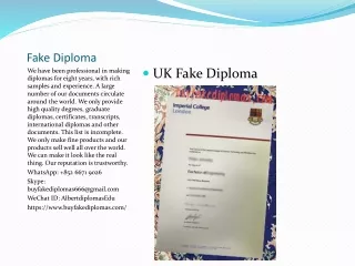 UK Fake Diploma