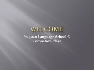 welcome