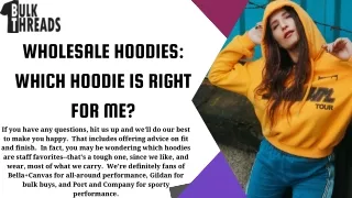 Wholesale Hoodies Which hoodie is right for me