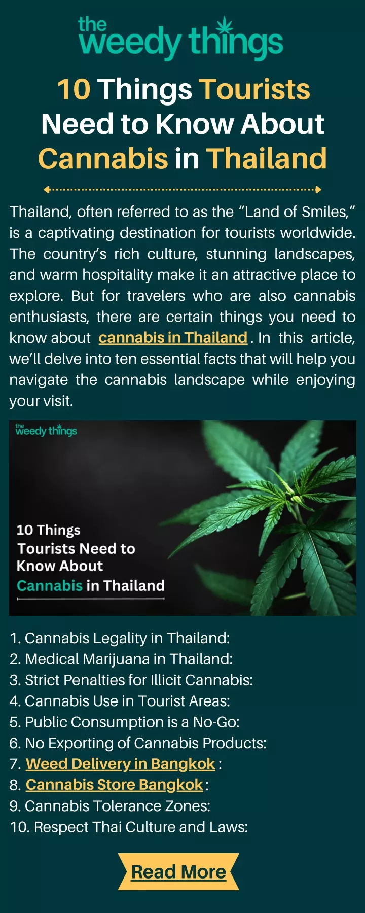 10 things tourists need to know about cannabis