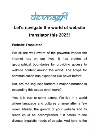 let s navigate the world of website