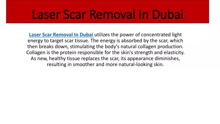 laser scar removal in dubai laser scar removal