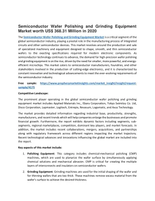 Semiconductor Wafer Polishing and Grinding Equipment Market