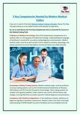 5 key competencies needed by modern medical coders