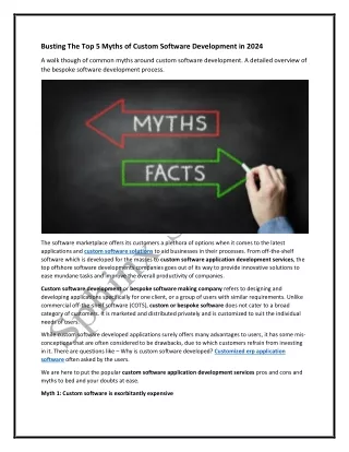 busting the top 5 myths of custom software