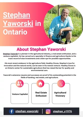 Stephan Yaworski | Trusted Real Estate Enthusiast, Venture Capitalist
