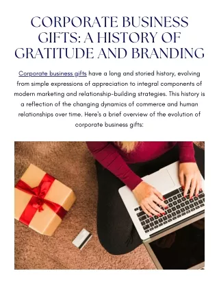 Corporate Business Gifts: A History of Gratitude and Branding