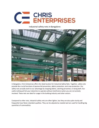 industrial safety nets in bangalore