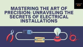 Expert Electrical Installations for All Your Needs