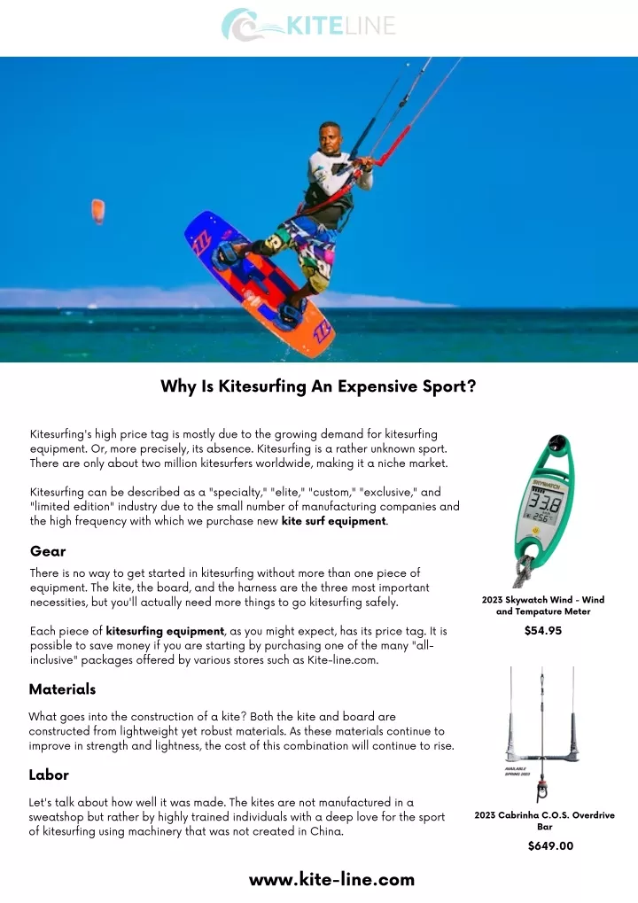 why is kitesurfing an expensive sport