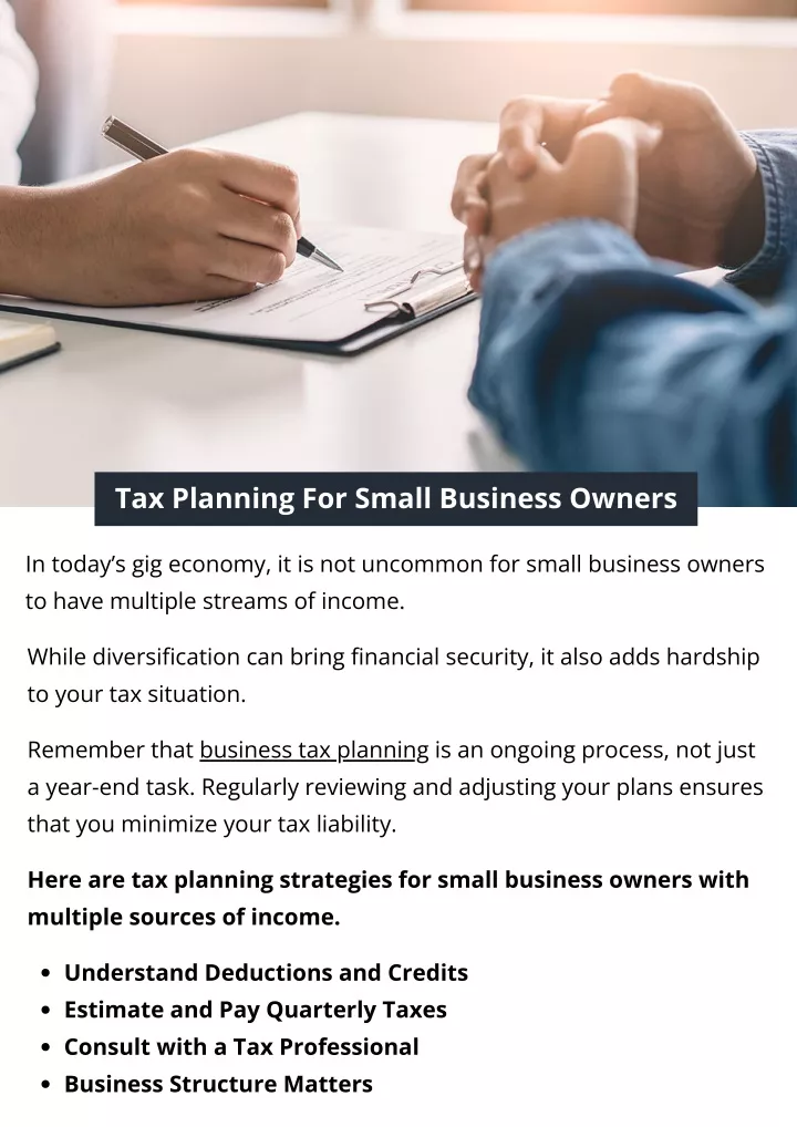 tax planning for small business owners
