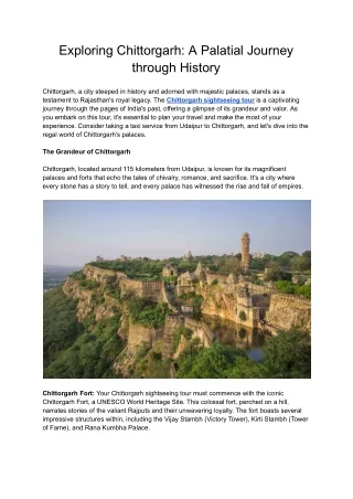exploring chittorgarh a palatial journey through