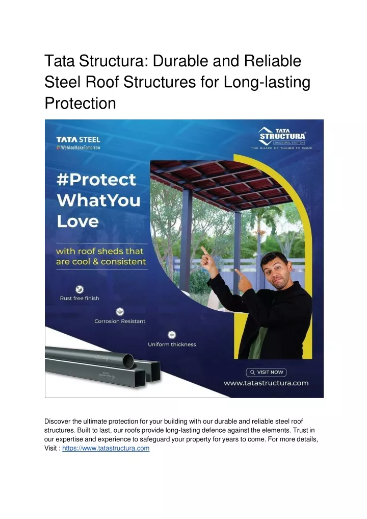 tata structura durable and reliable steel roof structures for long lasting protection