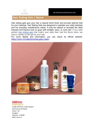 hair styling gels nynm