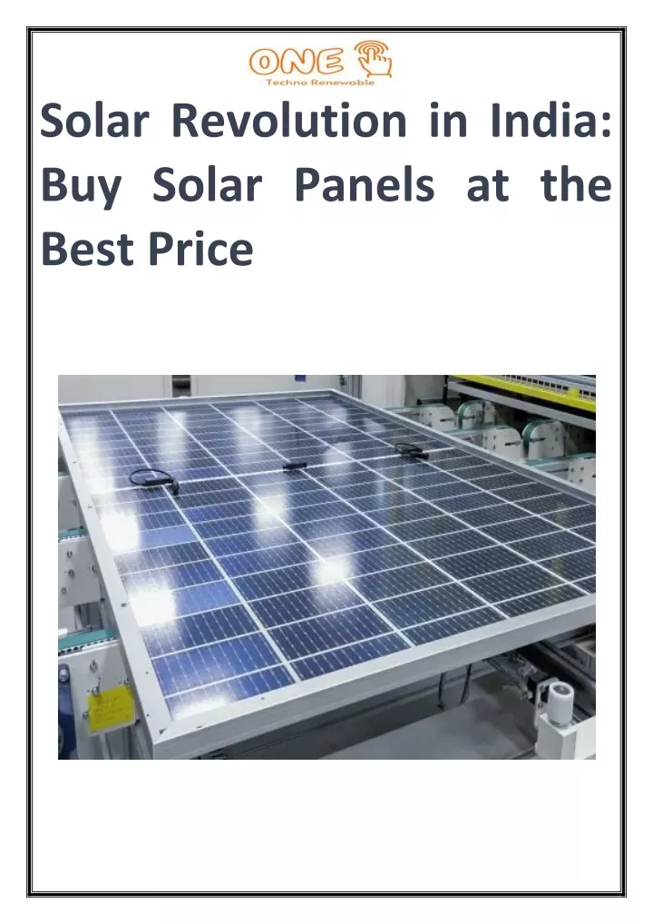 solar revolution in india buy solar panels