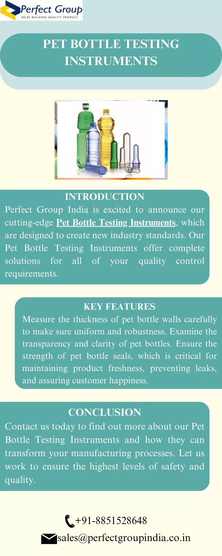 pet bottle testing instruments