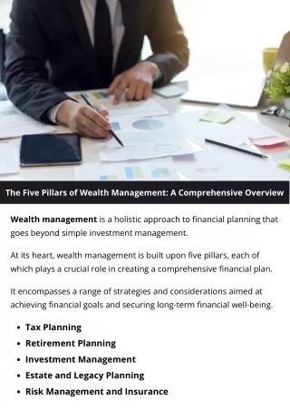the five pillars of wealth management