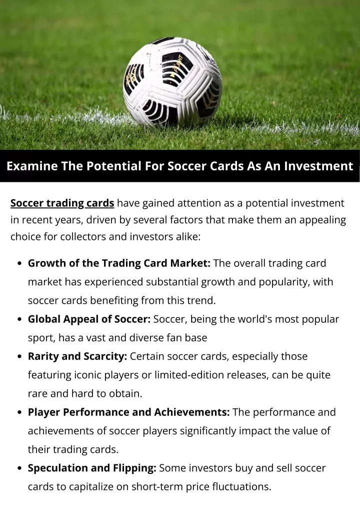 examine the potential for soccer cards