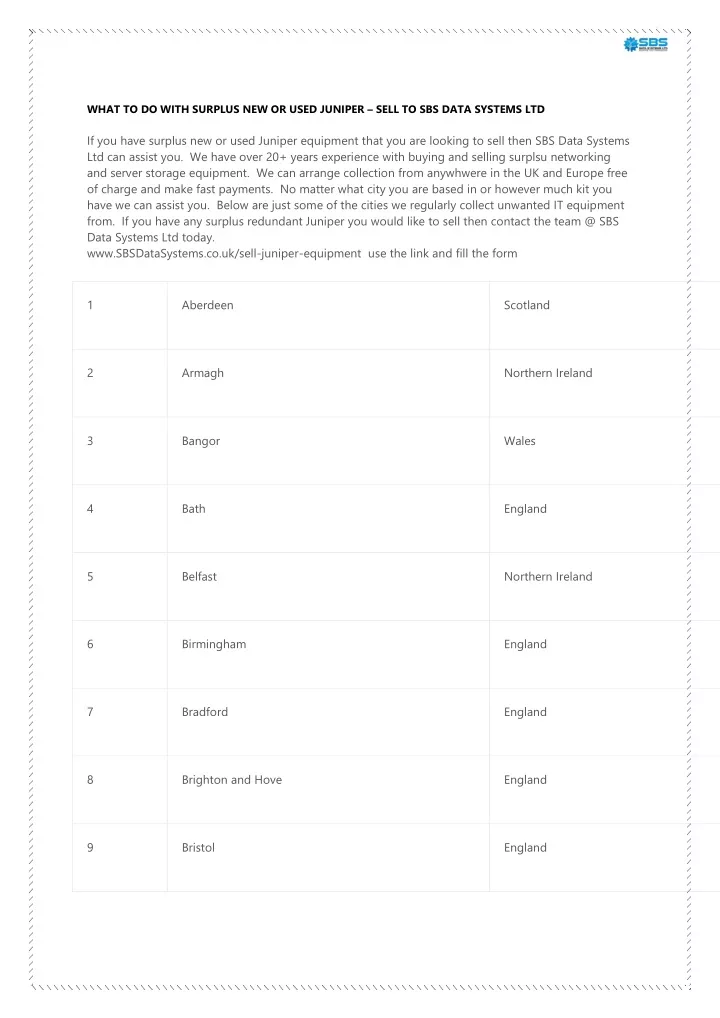 what to do with surplus new or used juniper sell