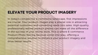 Elevate Your Product Imagery