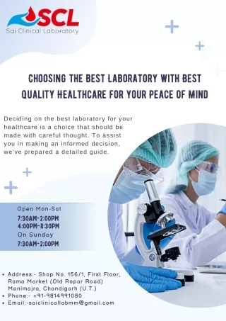 Choosing the Best Laboratory with Best Quality Healthcare for Your Peace of Mind (3)